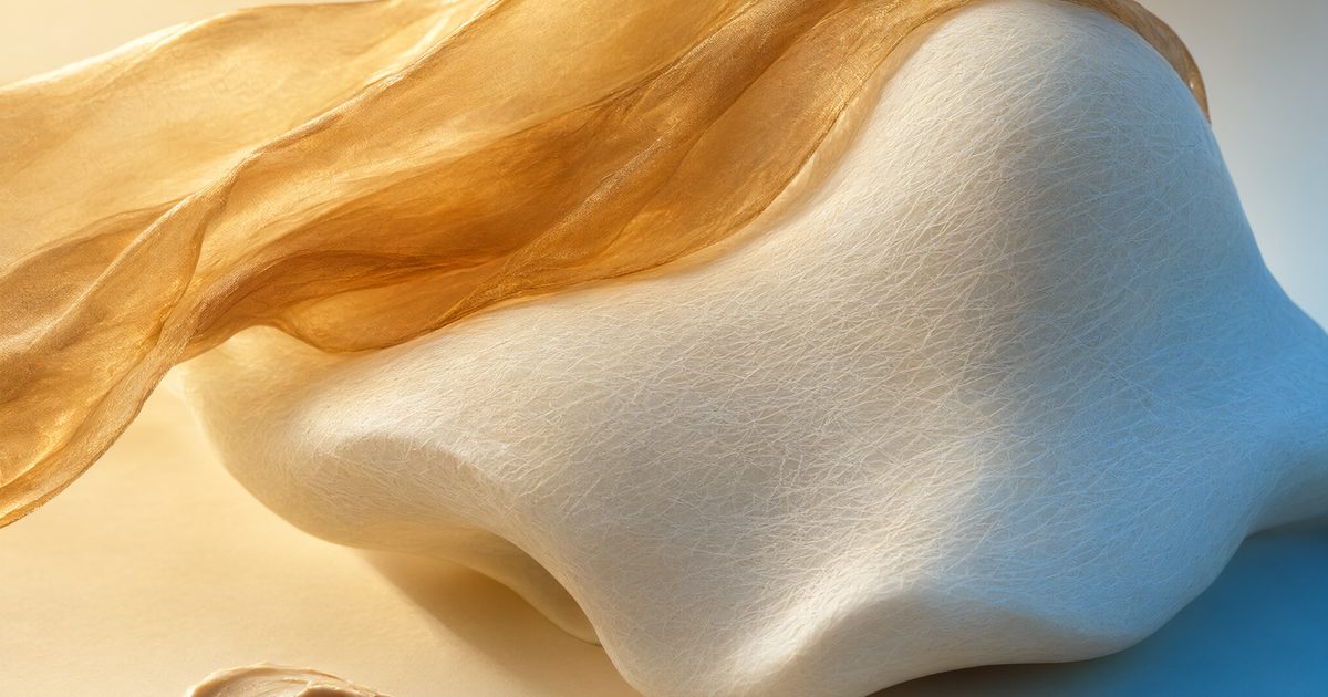 Coastal collagen care and photo-aging prevention — collagen lattice shielded by golden protective veil